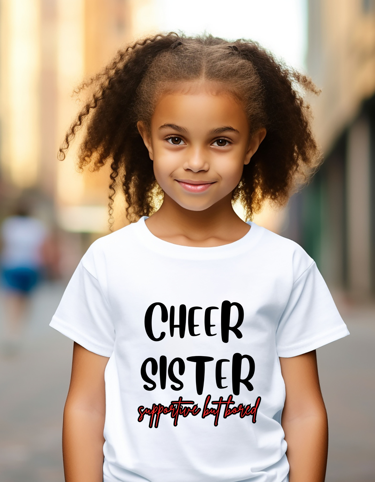 Cheer sister- supportive but bored image 0