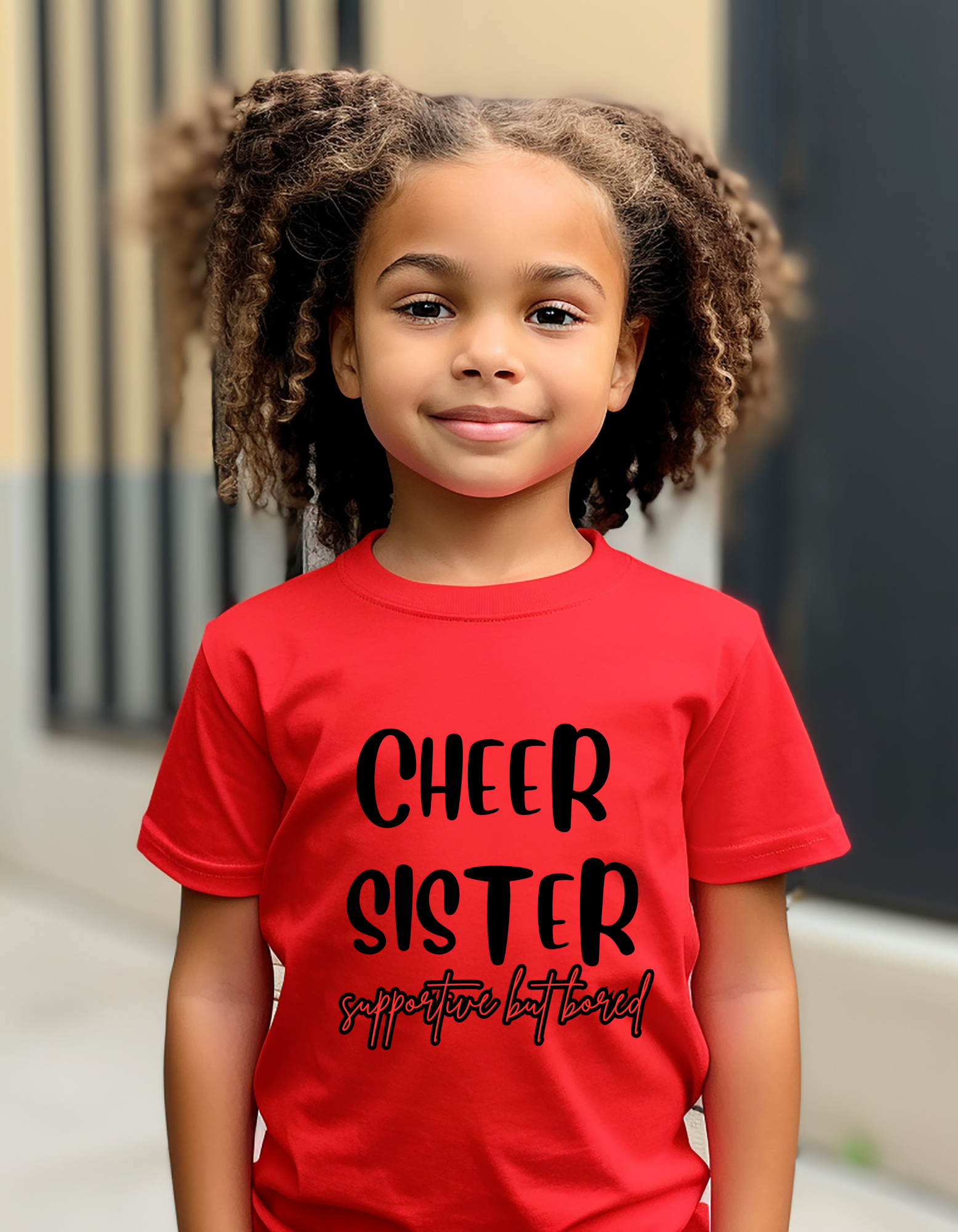Cheer sister- supportive but bored image 1