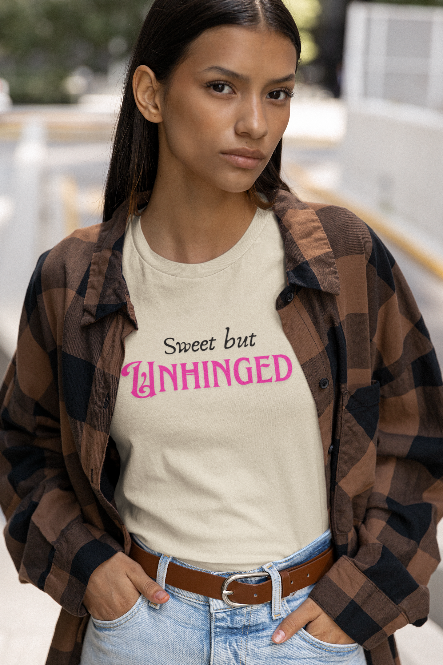 Sweet But Unhinged Shirt – Funny Graphic Tee, Cute Sarcastic Shirt, Unisex Statement T-Shirt