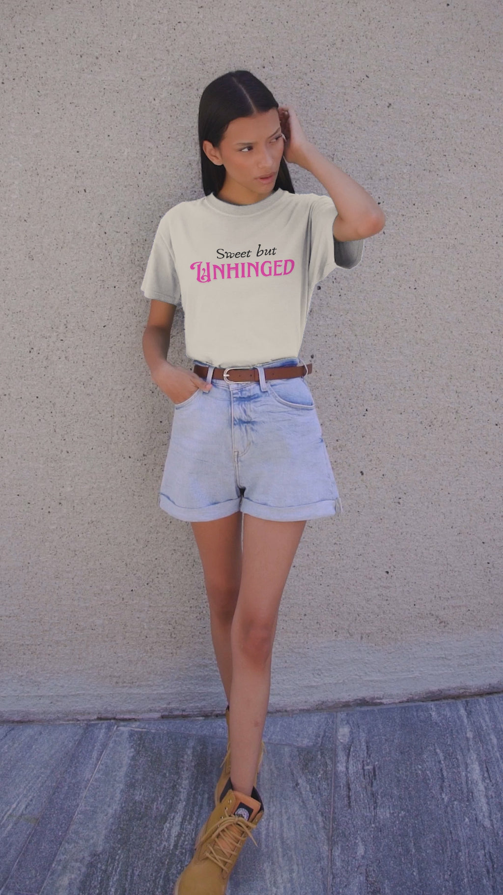 Sweet But Unhinged Shirt – Funny Graphic Tee, Cute Sarcastic Shirt, Unisex Statement T-Shirt