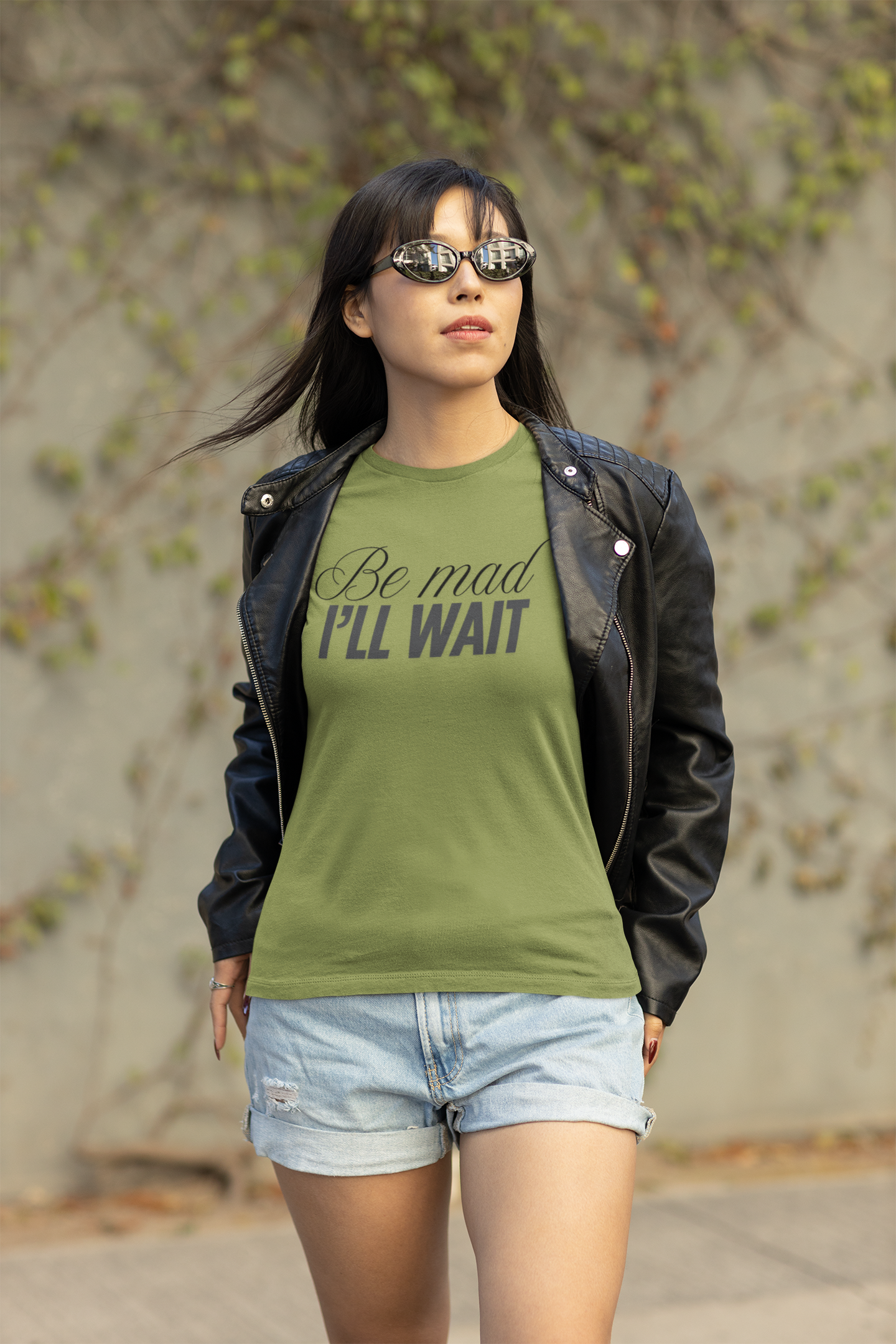 Be Mad I’ll Wait Shirt – Funny Sarcastic Quote Tee, Minimalist Attitude Graphic T-Shirt, Unisex Black Statement Shirt